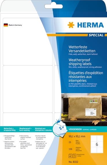 HERMA etikettfrakt - extra stark 99,1x93,1 (1