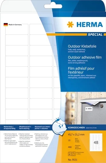 HERMA etikettfilm extra stark 45,7x21,2 (480)