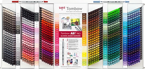 Tombow Marker alkohol ABT PRO tom display för 864 st