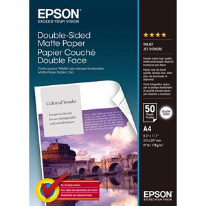 Epson Dubbelmat Papper - A4 - 50 ark