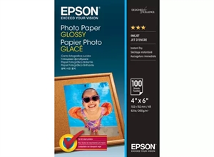 Epson Fotopapper Glansigt, 200 g/m² - 10 x 15 cm - 100 ark