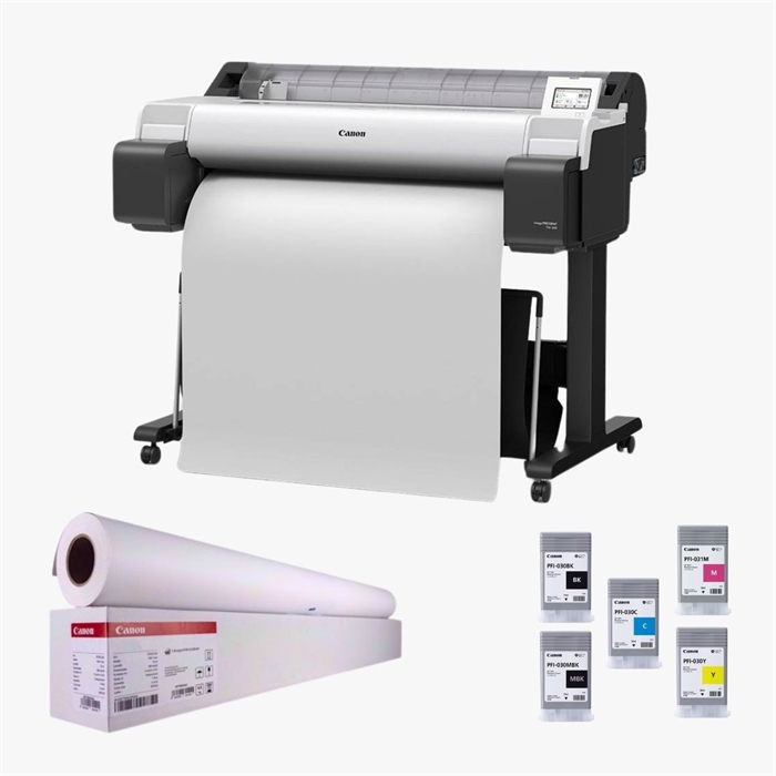 Canon POS TM 340 36" inkl. stativ - Extra bläck och 2 rullar papper