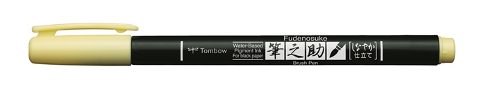 Tombow Marker Fudenosuke mjuk pastellgul