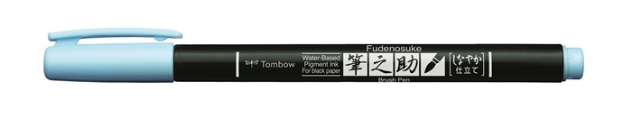 Tombow Marker Fudenosuke mjuk pastellblå