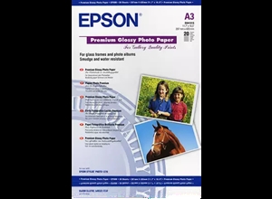 Epson Premium Glossy Fotopapper 255 g/m², A3, 20 ark