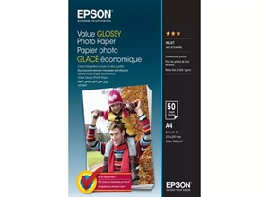 Epson Value Glossy Fotopapper 183 g/m2 - A4 - 50 ark