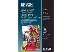 Epson Value Glossy Fotopapper 183 g/m2 - 10x15cm - 20 ark