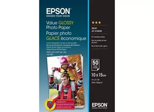 Epson Value Glossy Fotopapper 183 g/m2 - 10x15cm - 50 ark