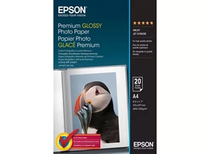 Epson Premium Glossy Fotopapper 255 g/m² - A4 - 20 ark