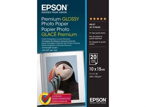 Epson Premium Glossy Fotopapper 255 g/m² - 10x15cm - 20 ark