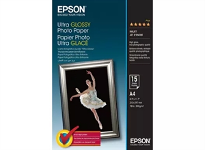 Epson Ultra Glossy Fotopapper 300 g/m² - A4 - 15 ark